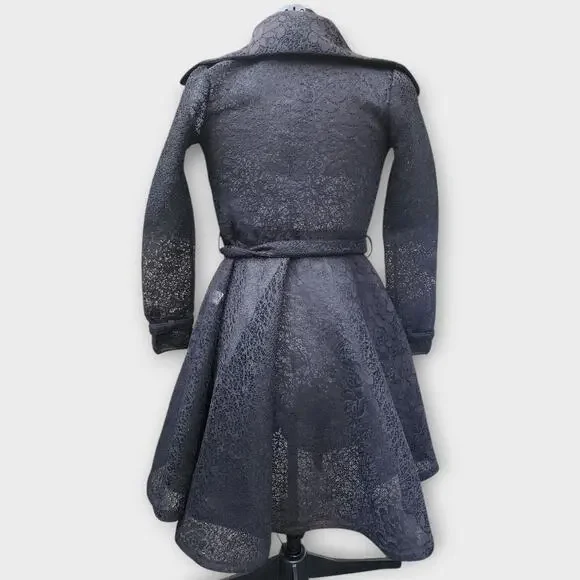 Ups & Downs Sheer Duster Jacket Womens S Black Lace FairyGoth Cottagecore Witchy - Picture 2 of 9